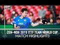 Koki Niwa vs Liam Pitchford | ZEN-NOH 2019 Team World Cup Highlights (Group)