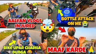 @aalyanvlogs1299 INJURED 😰||BOTTLE ATTACK ON ME||MY GIRLFRIEND MAD 😡||Kawa h2r