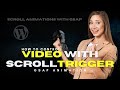 How To Play Video On Scroll Using Elementor GSAP ScrollTrigger in Hindi