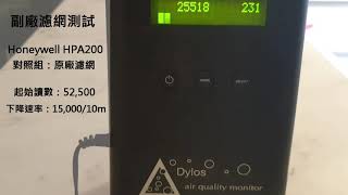 海帕斯副廠濾網在Honeywell HPA200下的效果測試