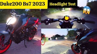 All New 2023 KTM Duke 200 (Bs7) LED Headlight test in Night| Exhaust Sound🔥