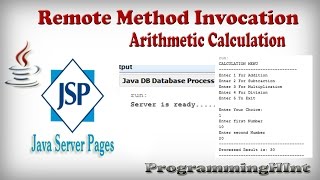 Remote Method Invocation(RMI) Arithmetic Calculation in java using Netbeans IDE