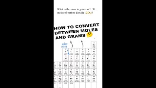 Converting Moles to Grams #chemistry #homework FAST #shorts