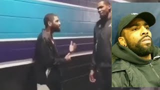 Kyrie Irvings Upset When Asked About His Conversation w/ KD in Hallway!