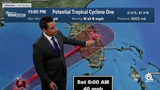Potential Tropical Cyclone One: Thursday 11 p.m. advisory