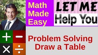 Problem Solving - Drawing a Table