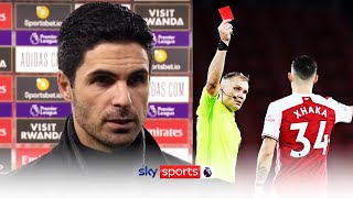 'Unacceptable!' | Mikel Arteta says Granit Xhaka's red card was "even worse" than Nicolas Pepe