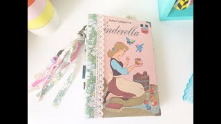 Vintage Disney | Etsy Restock 2019 | Cinderella Altered Book Junk Journal Flipthrough SOLD