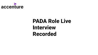 Accenture Live Interview Recorded Audio Only | 13 November 2024 | PADA Role Interview Experience