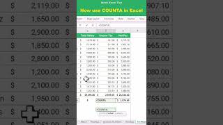 How to use COUNTA in Excel