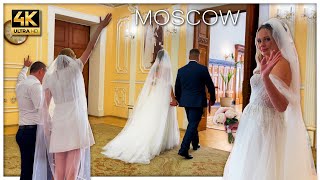 How do People Get Married in Moscow? Grooms and Brides. Walking Tour of Marriage Registries