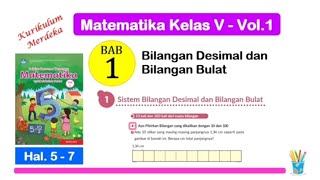 Matematika Kelas 5 Bab 1 Bilangan Desimal dan Bilangan Bulat - hal. 5 - 7 Kurikulum Merdeka