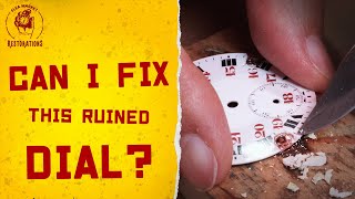 Can I fix this ruined dial? | Omega pocket watch restoration