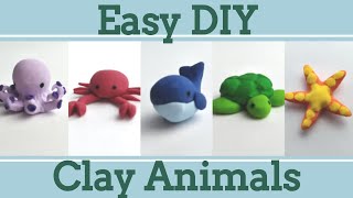 Easy Clay Animals for Beginners #1│5 in 1 Polymer Clay Tutorial