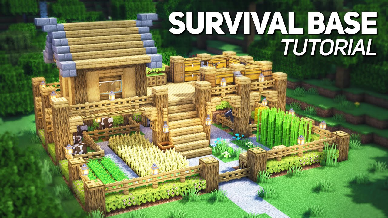 Minecraft Survival Base Tutorial How To Build Youtube