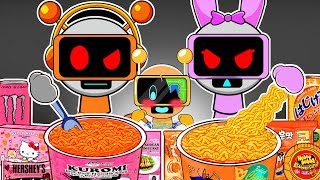 Incredibox Sprunki - Oren Vs Pinki Funbot Family Horror Versions Food Mukbang Animation | ASMR