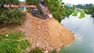 Full Videos Processing With The Best Action of New Building Temporary Dam to Restore The Canal