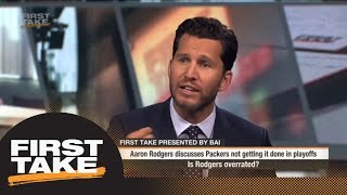 Will Cain: Aaron Rodgers is overrated compared to Tom Brady | First Take | ESPN