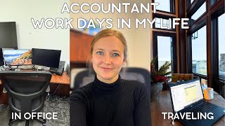 WORK WEEK in my life as an ACCOUNTANT - IN OFFICE WORK DAYS & TRAVEL DAYS