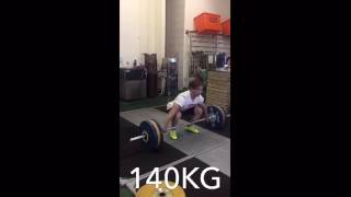 1/6抓舉Snatch 140KG