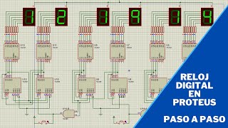 HOW TO MAKE A DIGITAL CLOCK IN PROTEUS