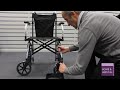 using a travelite lightweight folding travel wheelchair in a bag