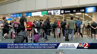 Flight delays, cancellations impacting travel plans