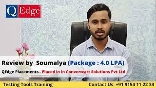 #Testing #Tools Training & #Placement  Institute Review by Soumalya @qedgetech   Hyderabad