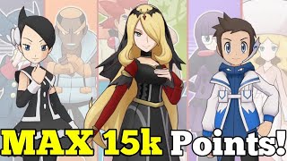 MAX 15k Points! Unova Champion Stadium Master Mode | Pokémon Masters EX