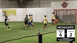 Game Highlights | Indoor Soccer | Williamston Hornets Face Off Against LP Broncos at Soccer Zone