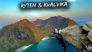 Ryten Hike Lofoten with the view to Kvalvika | Roadtrip Norway Lofoten #2