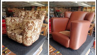 What lies beneath! uncovering this pair of art Deco era club chairs and restoring from the ground up