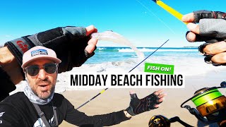 Midday Beach Fishing… Didn’t Expect This Bite! Beach Fishing With Lures | So Much Fun #beachfishing