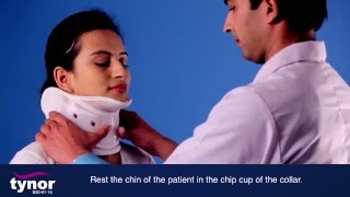 How to wear Tynor Cervical Collar Hard with chin