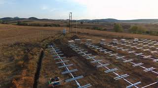 One-Axis Solar Park - Mounting of the purlins on the axis (unedited)