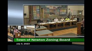 2023 07 05 Zoning Board of Appeals - Town of Newton, NH