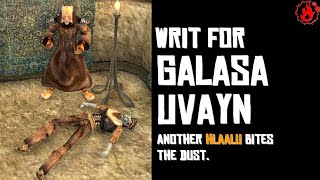 Writ for Galasa Uvayn - Morag Tong Walkthrough (TES III Morrowind)