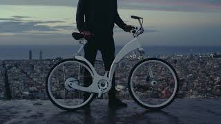 Riding a folding bike. Male and female feet. Велосипед ( Video Background Stock Footage Free )