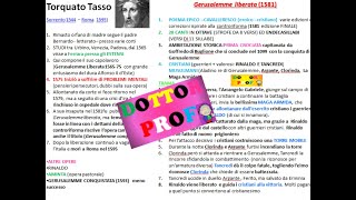 📙TORQUATO TASSO + ⚔ GERUSALEMME LIBERATA (Vita, opere, stile, contesto storico controriforma)