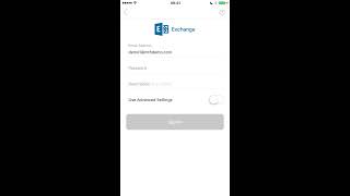 iOS - Setup an Exchange account (Outlook app)