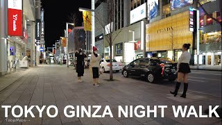 【4K60FPS】2021年2月の銀座を歩く / A walk through the nightlife district of Ginza, Tokyo