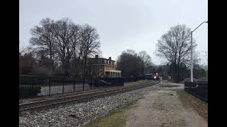 Amtrak 75 Piedmont (P075-27) pulling into the downtown Cary NC station picking up passengers