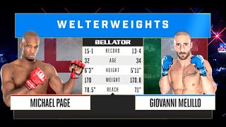 Michael Page (MVP) vs Giovanni Melillo Bellator London