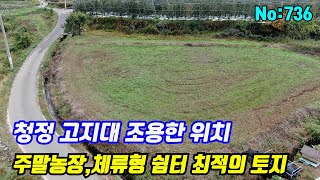 736.밀양부동산 밀양단장면 고지대 남향의 조용한 위치 주말농장 최적의 토지  (밀양대성부동산)