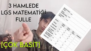 8 DAKİKADA LGS MATEMATİĞİ NASIL FULLENİR ? MATEMATİK 20 NET NASIL YAPILIR ? #lgs2025 #lgs