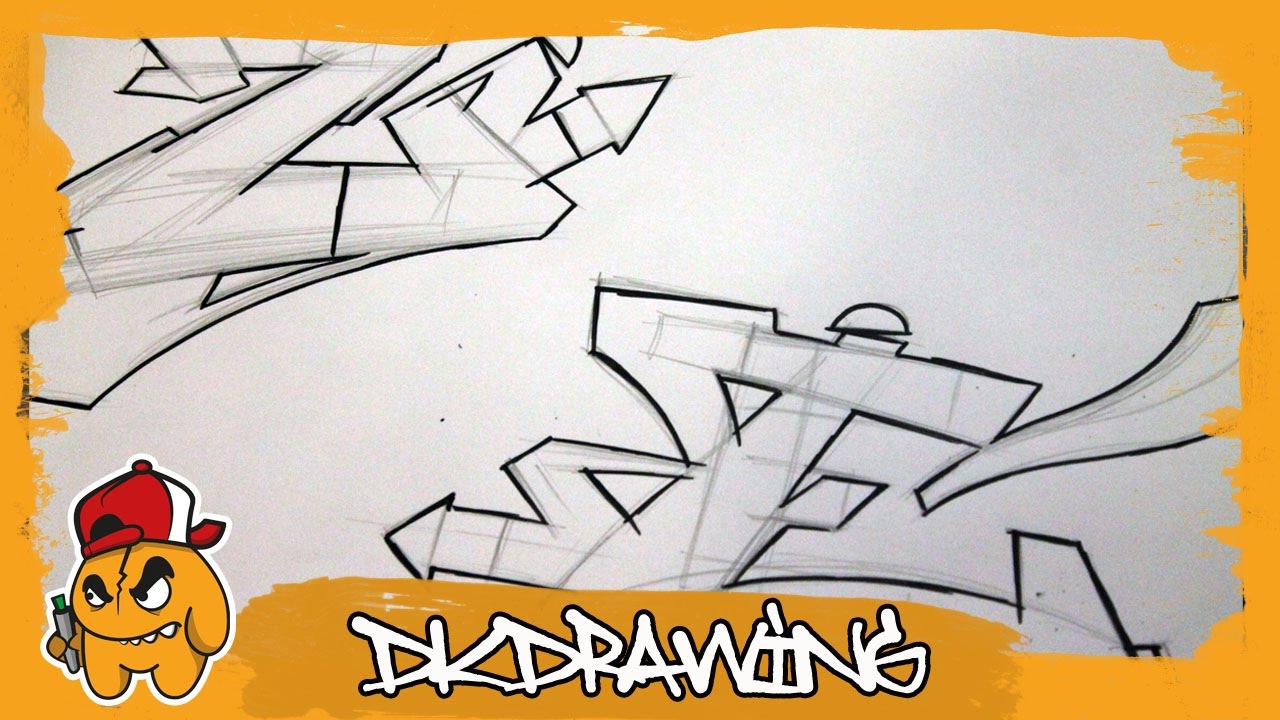 How To Draw Graffiti Wildstyle Letters - First Steps For Beginner - YouTube