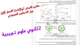 مقترح للفرض والاختبار الفصل الاول في العلوم الطبيعية للسنة الثانية ثانوي حول التنظيم الهرموني