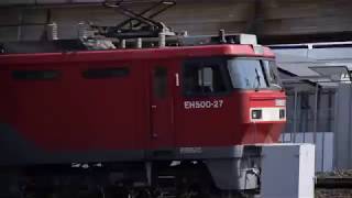 東福島駅を通過するEH500-27