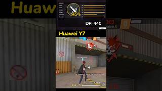 Huawei Y7  headshot sensitivity settings for Free Fire #shorts #viral #free_fire_shorts