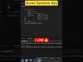Javascript Interview Question in Hindi Access Dynamic Key From Object #shorts #javascript #coding